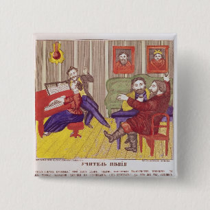 The Singing Lesson 15 Cm Square Badge