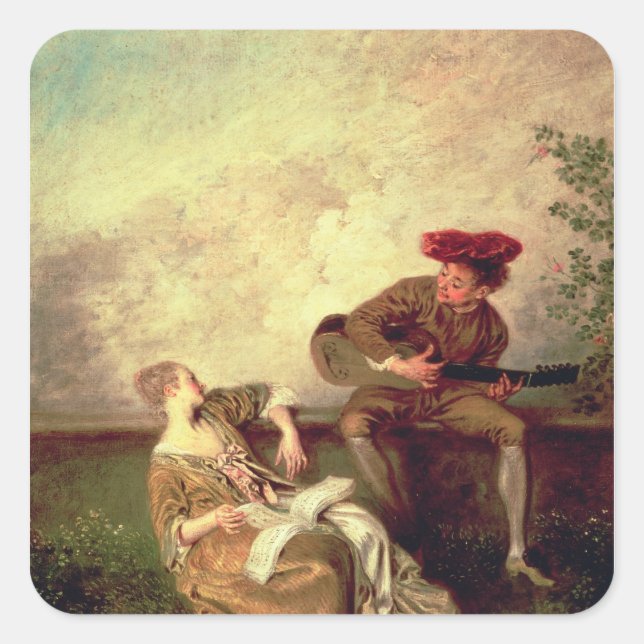The Singing Lesson Square Sticker (Front)