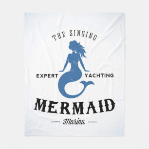 The Singing Mermaid Poster Fleece Blanket