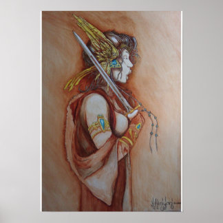 "The Singing Warrior" Painting by Joseph C. Kenyon Poster