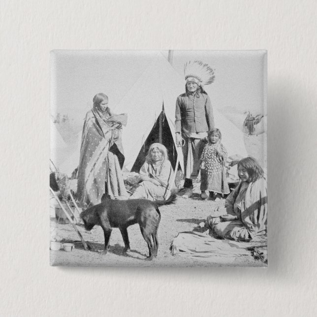 The Sioux Reservation at Pine Ridge, South Dakota, 15 Cm Square Badge (Front)