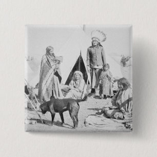 The Sioux Reservation at Pine Ridge, South Dakota, 15 Cm Square Badge