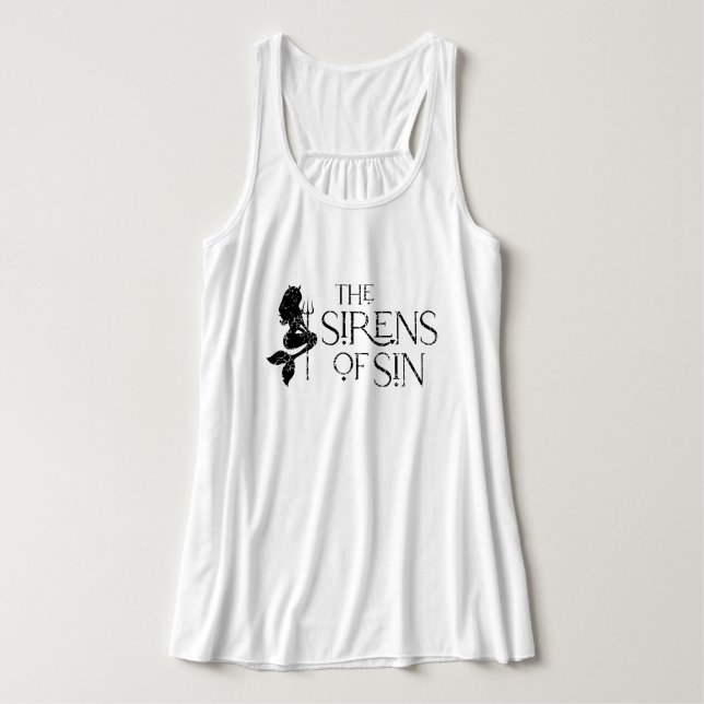 The Sirens of Sin Distressed Logo Tank (Design Front)