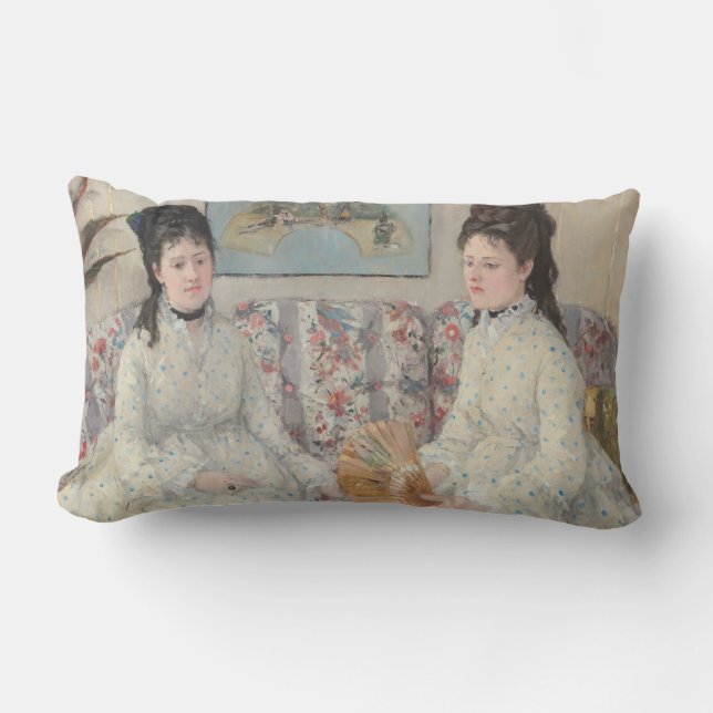The Sisters (by Berthe Morisot) Lumbar Cushion (Front)