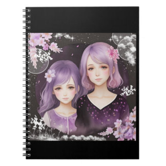 The sisters Lavendel and Sakura Notebook