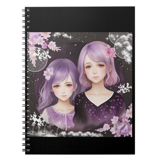 The sisters Lavendel and Sakura Notebook (Front)