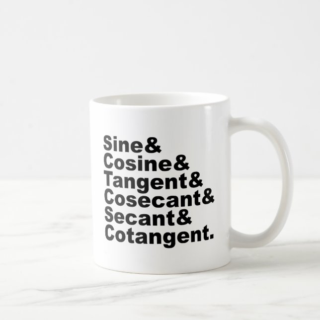 The Six Trigonometric Functions of Trigonometry Coffee Mug (Right)