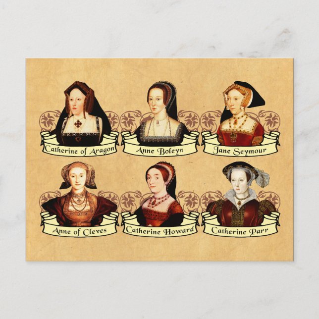 The SIx Wives of Henry VIII Classic Postcard (Front)