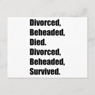 The Six Wives of Henry VIII Postcard