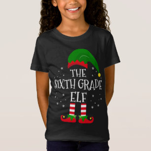 The Sixth Grade Elf Matching Family Christmas Paja T-Shirt