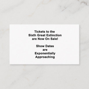 The Sixth Great Extinction Enclosure Card