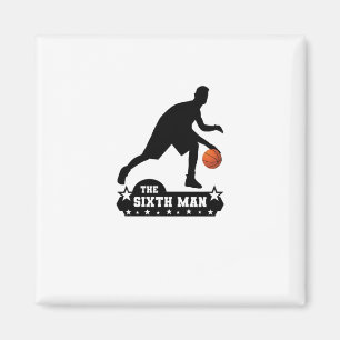 The Sixth Man Basketball Silhouette  Magnet