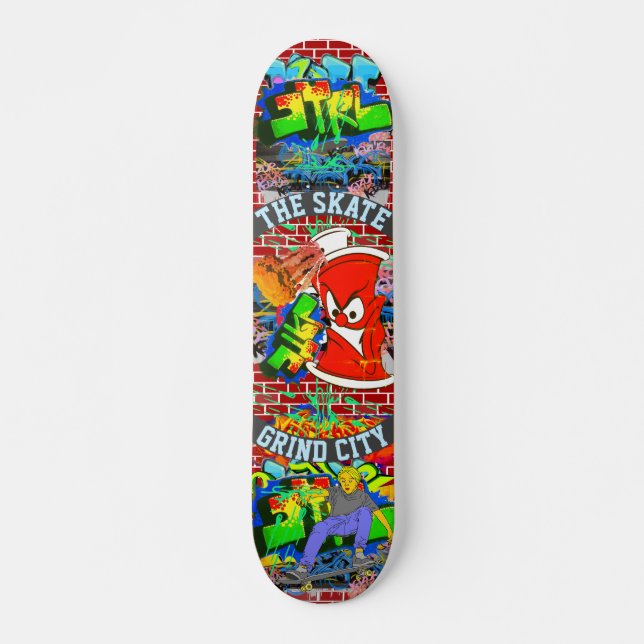 The Skate Grind City Skateboard (Front)