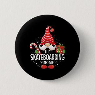 The Skateboarding Gnome Christmas Matching Family 6 Cm Round Badge