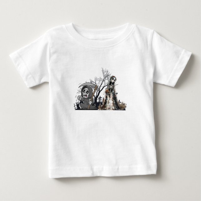  The Skeleton and the Corpse Bride. Baby T-Shirt (Front)