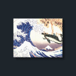 The Skeleton Spectre at The Great Wave Canvas Print<br><div class="desc">Unique collages of The Great Wave by Katsushika Hokusai (1760- 1849),  and The Skeleton Spectre by  Utagawa Kuniyoshi (1798 – 1861).</div>