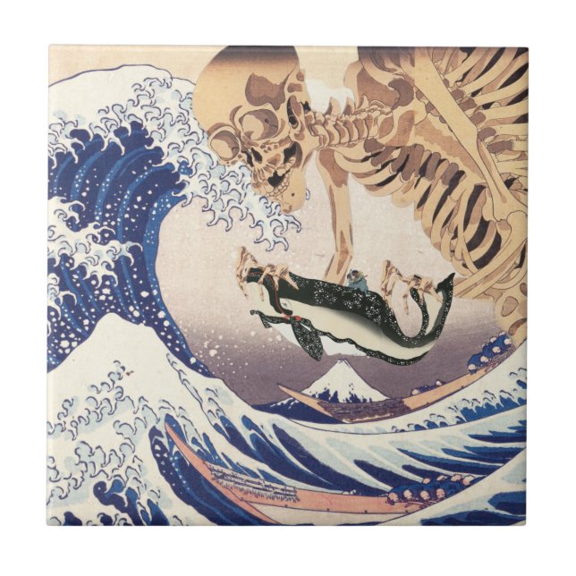 The Skeleton Spectre at The Great Wave Tile (Front)
