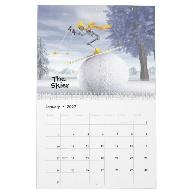 The Skeletonians calendar (Jan 2027)