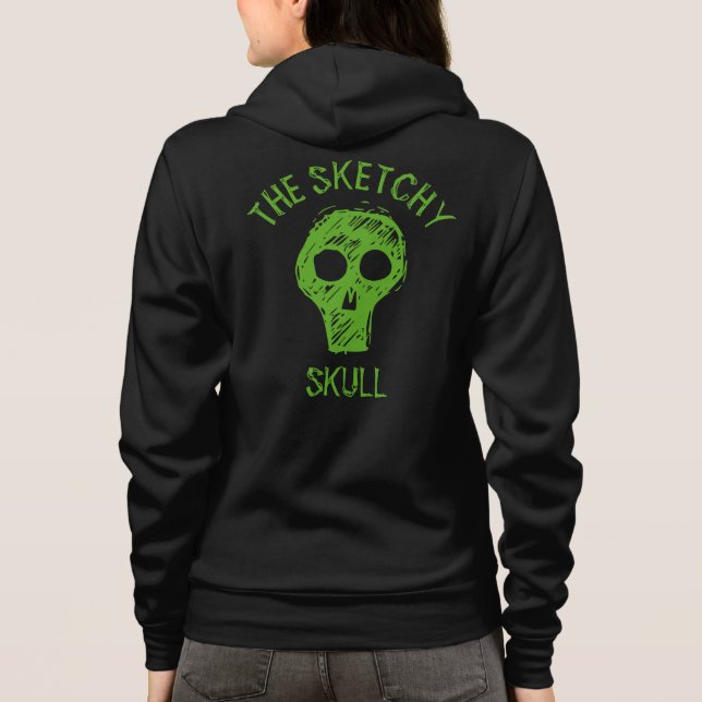 THE SKETCHY SKULL - T-Shirt Hoodie (Back)