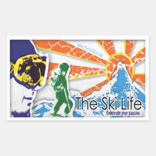 The Ski Life - Celebrate your passion Rectangular Sticker