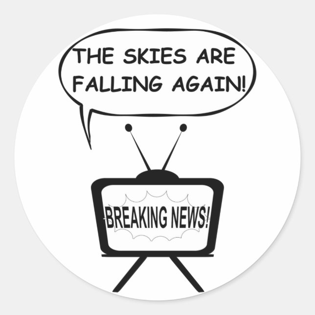 The Skies Are Falling Again Classic Round Sticker (Front)