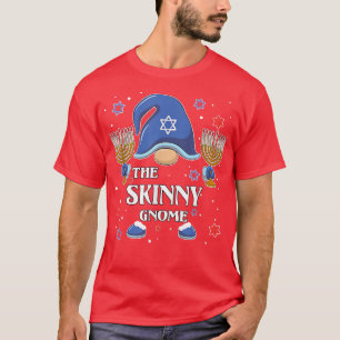 The Skinny Gnome Hanukkah Matching Family Pajama  T-Shirt