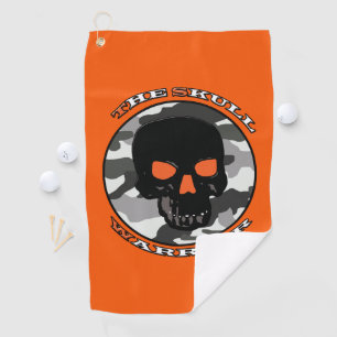 The skull warrior golf towel