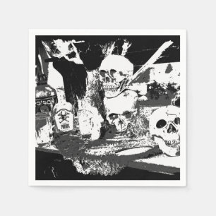 The Skulls Have It - Halloween Design Napkin