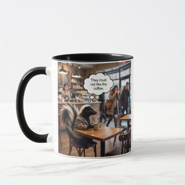 The skunk continues to be in denial mug (Left)