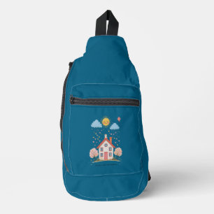 The sky cried with happiness sling bag