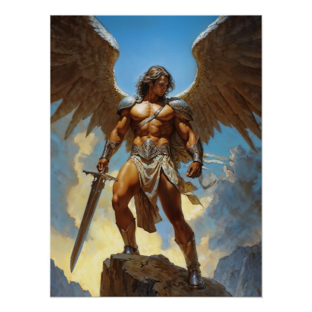 The Sky-Forged Champion Archangel Michael Poster (Front)