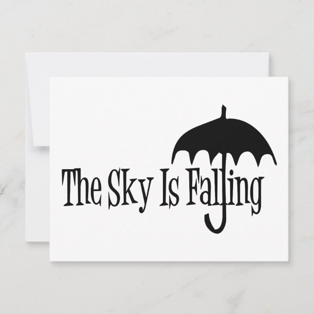 The Sky Is Falling Umbrella Black & White (Front)