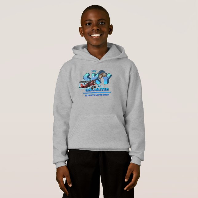 The Sky is My Playground | Kids Pullover Hoodie (Front Full)