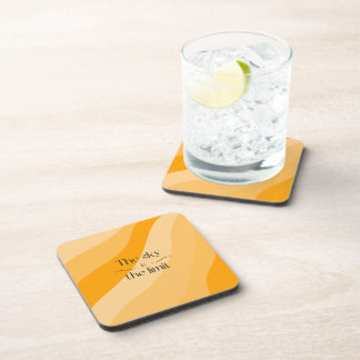 The sky is the limit orange abstract gradient coaster