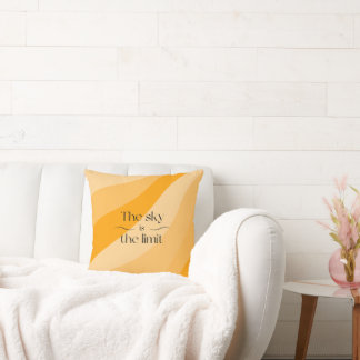 The sky is the limit orange abstract gradient cushion