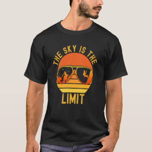 The Sky Is The Limit Retro Sunset Rock Climbing Cl T-Shirt