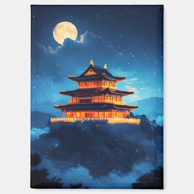 The Sky Palace at Midnight Magnet (Front)