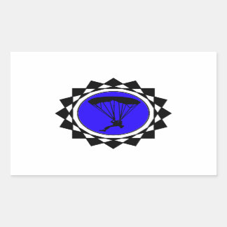 THE SKYDIVER BLUEZZZZZZZZZZZZ RECTANGULAR STICKER