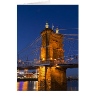 The skyline of Cincinnati, Ohio, USA at dusk