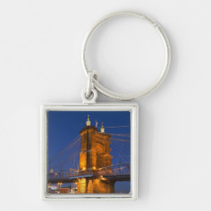 The skyline of Cincinnati, Ohio, USA at dusk Key Ring