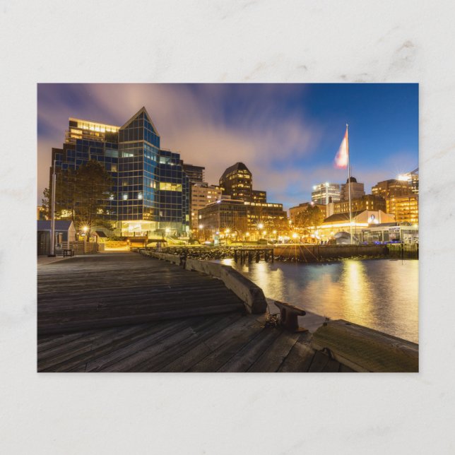 The skyline of Halifax in Canada Postcard (Front)