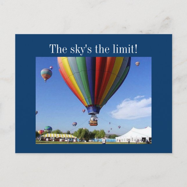 The Sky's the Limit! Postcard (Front)