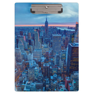 The skyscrapers of Manhattan are lit Clipboard