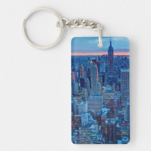 The skyscrapers of Manhattan are lit Key Ring