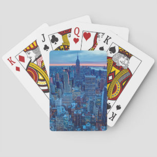The skyscrapers of Manhattan are lit Playing Cards