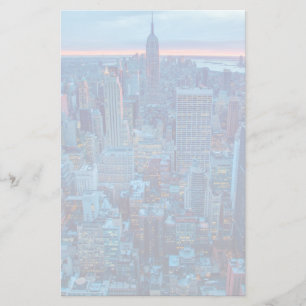 The skyscrapers of Manhattan are lit Stationery