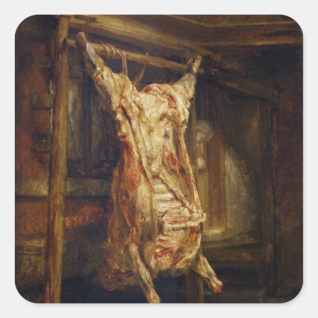 The Slaughtered Ox, 1655 Square Sticker (Front)