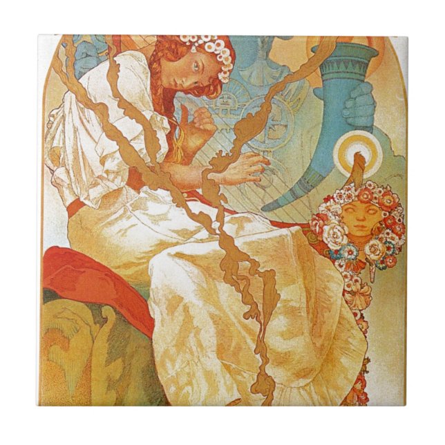 The Slav Epic by Alphonse Mucha Tile (Front)