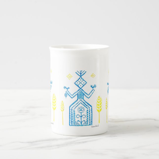 The slavic goddess Mokosh Bone China Mug (Front)