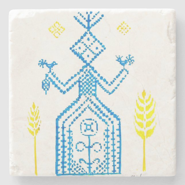 The slavic goddess Mokosh Stone Coaster (Front)